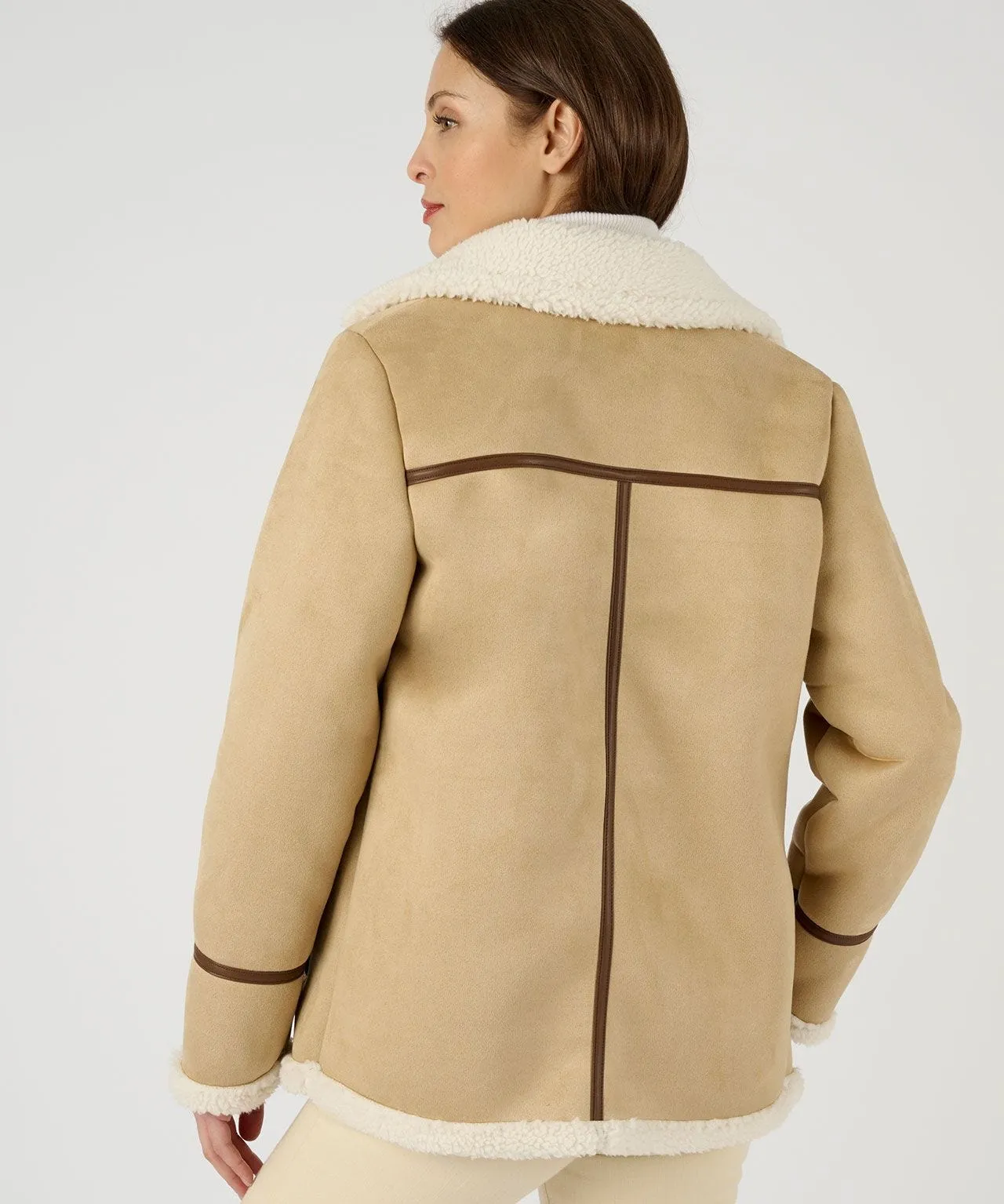 Chic Faux Sheepskin Coat