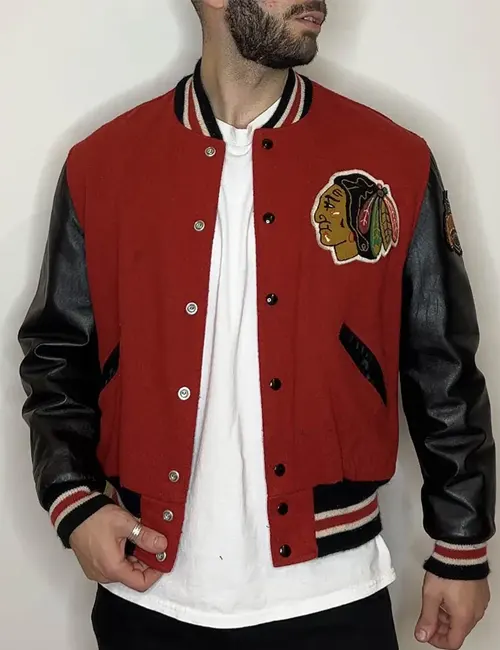 Chicago Blackhawks Wool Varsity Jacket