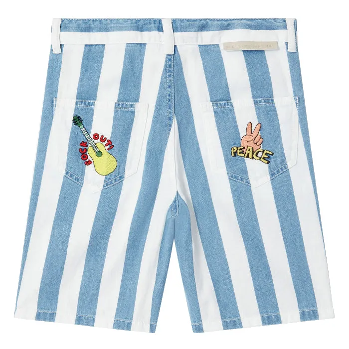 Child Funfair Blue White Stripes