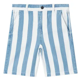 Child Funfair Blue White Stripes