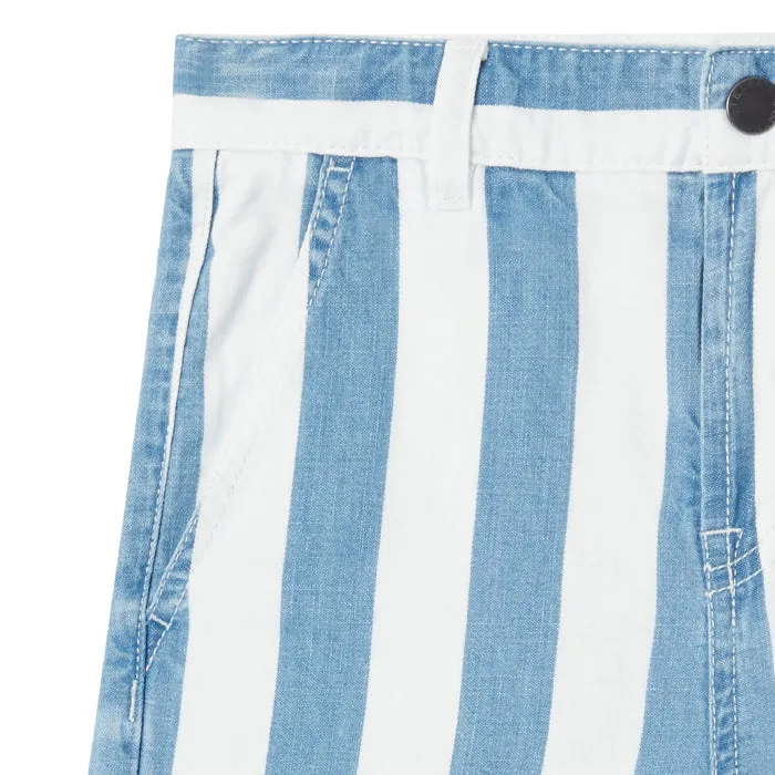 Child Funfair Blue White Stripes