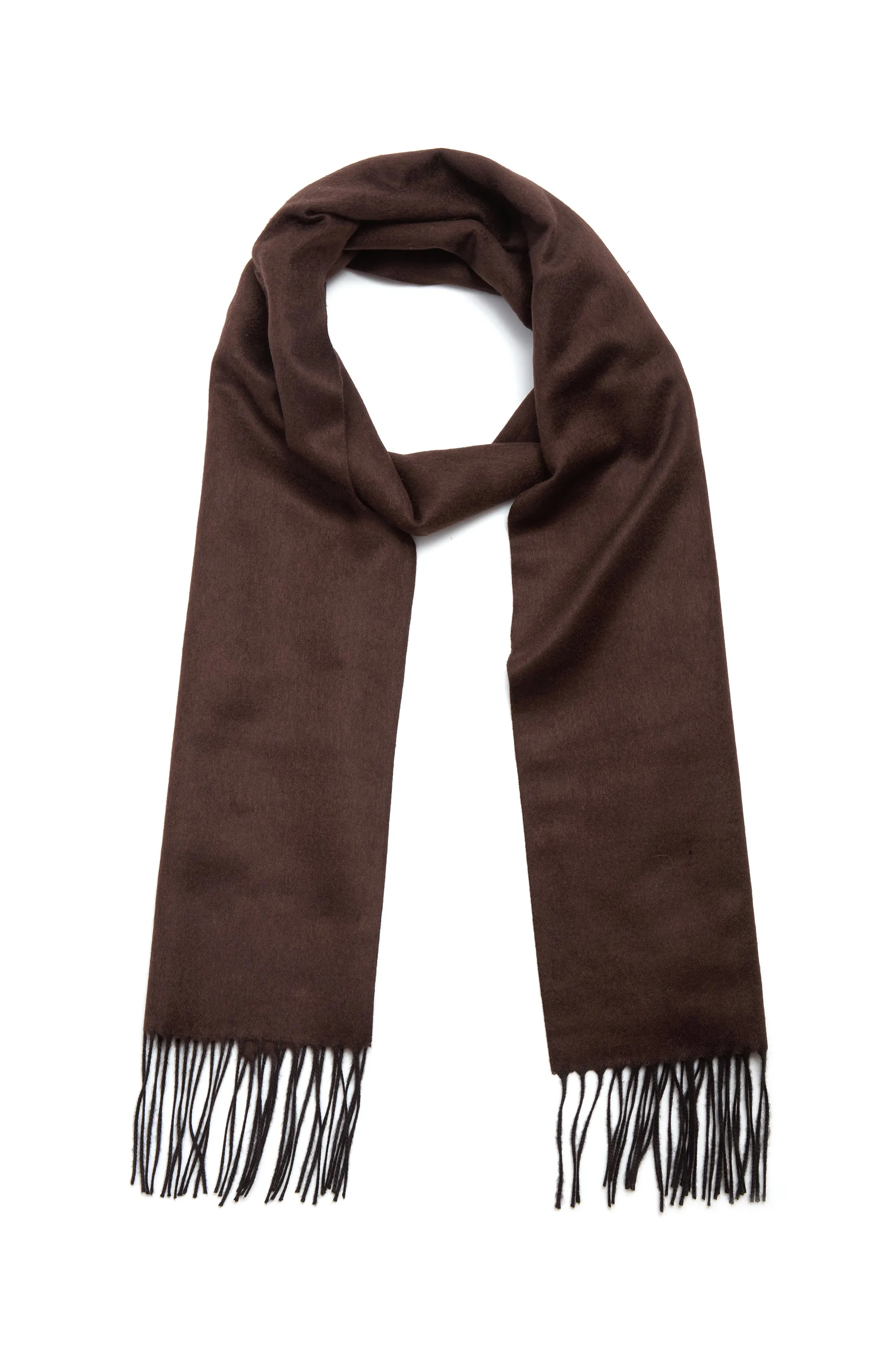 Chocolate Melange Silk Cashmere Scarf