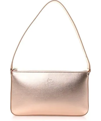 Loubila Shoulder Nappa Laminata Bag In Leche by Christian Louboutin