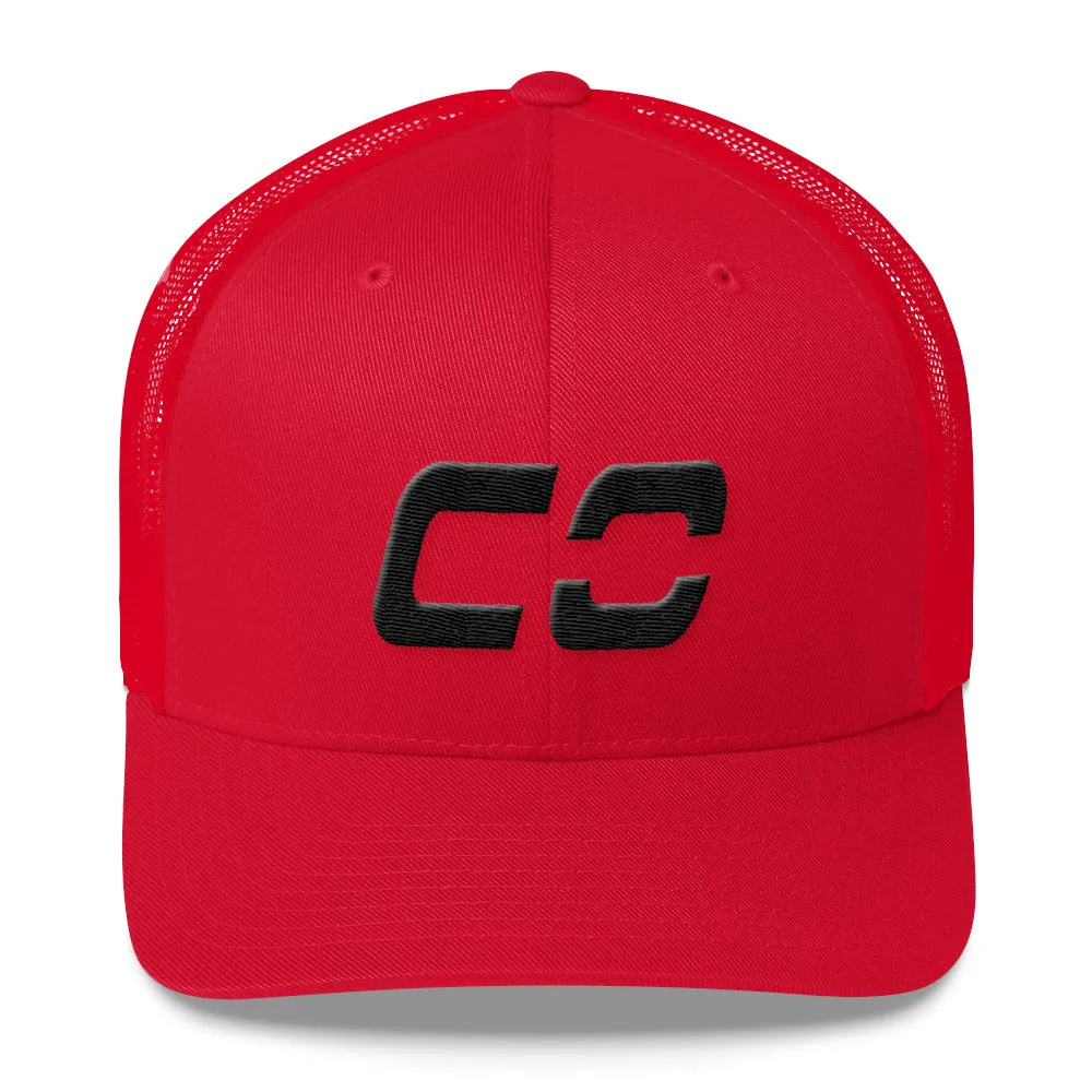 Colorado Trucker Cap with Mesh Back and Black Embroidery - Customize with CO Design - Various Hat Color Choices