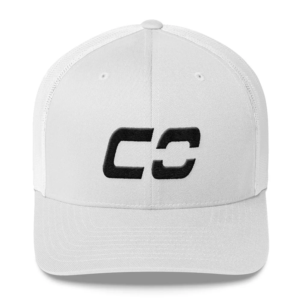 Colorado Trucker Cap with Mesh Back and Black Embroidery - Customize with CO Design - Various Hat Color Choices