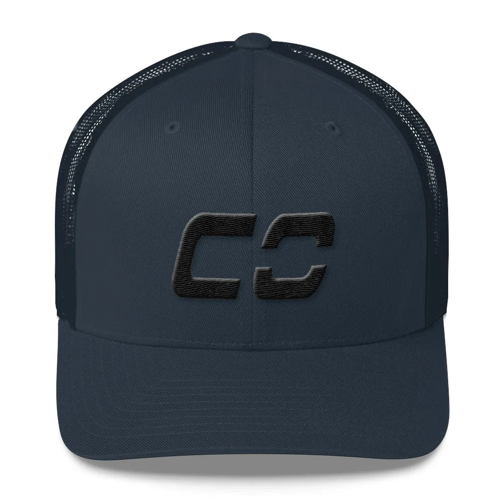 Colorado Trucker Cap with Mesh Back and Black Embroidery - Customize with CO Design - Various Hat Color Choices