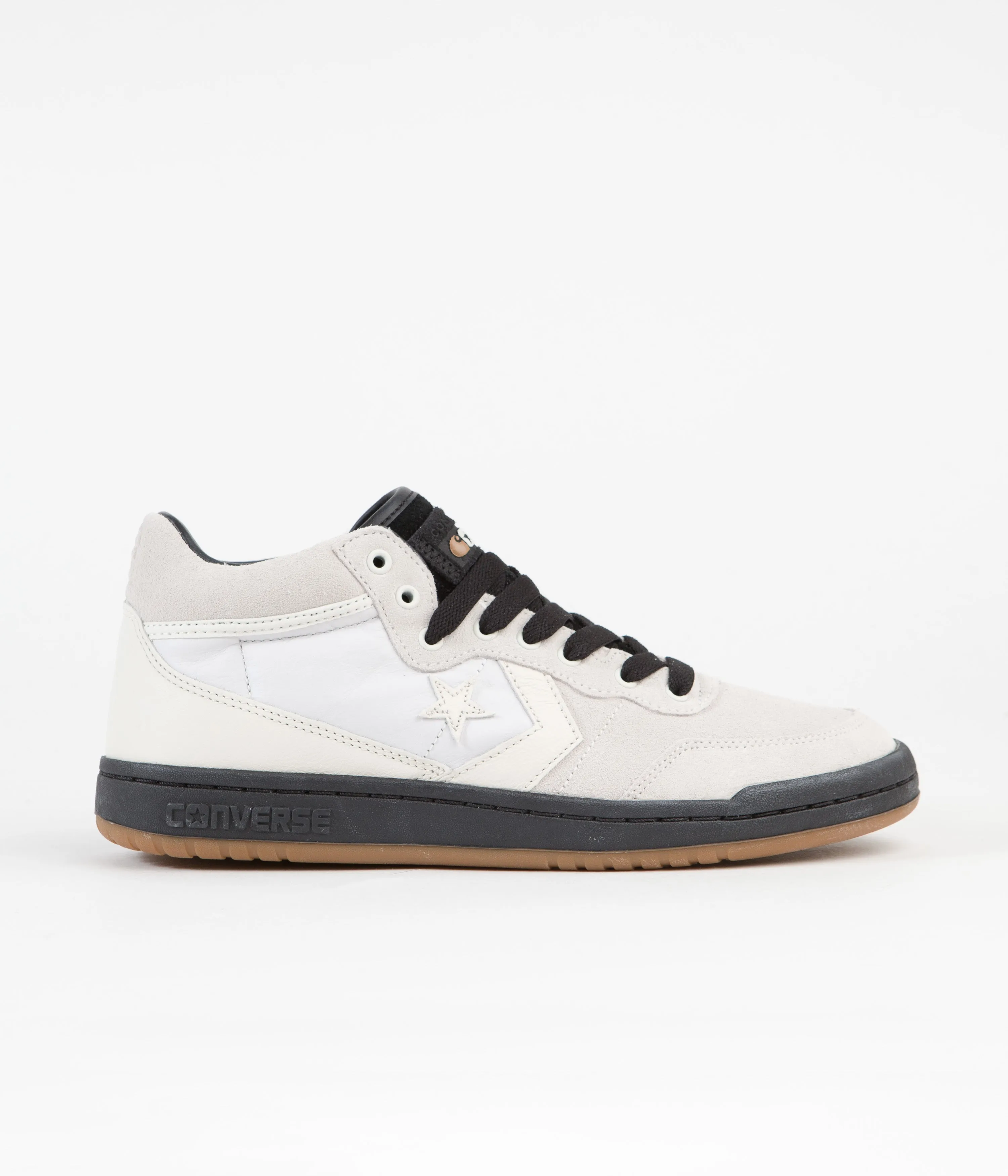 Fast Break Mid Shoes by Converse x Carhartt in White Black Gum Honey