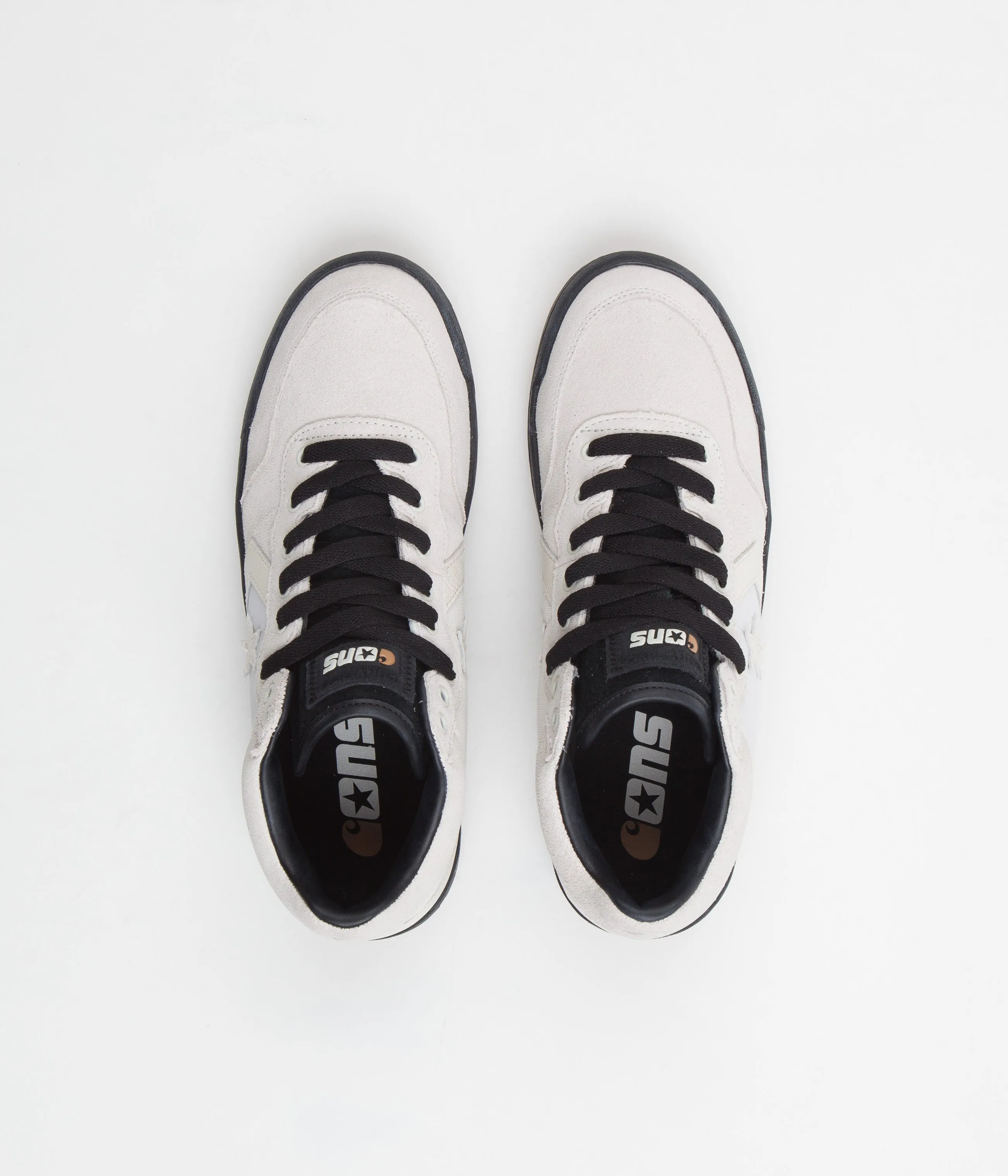 Fast Break Mid Shoes by Converse x Carhartt in White Black Gum Honey