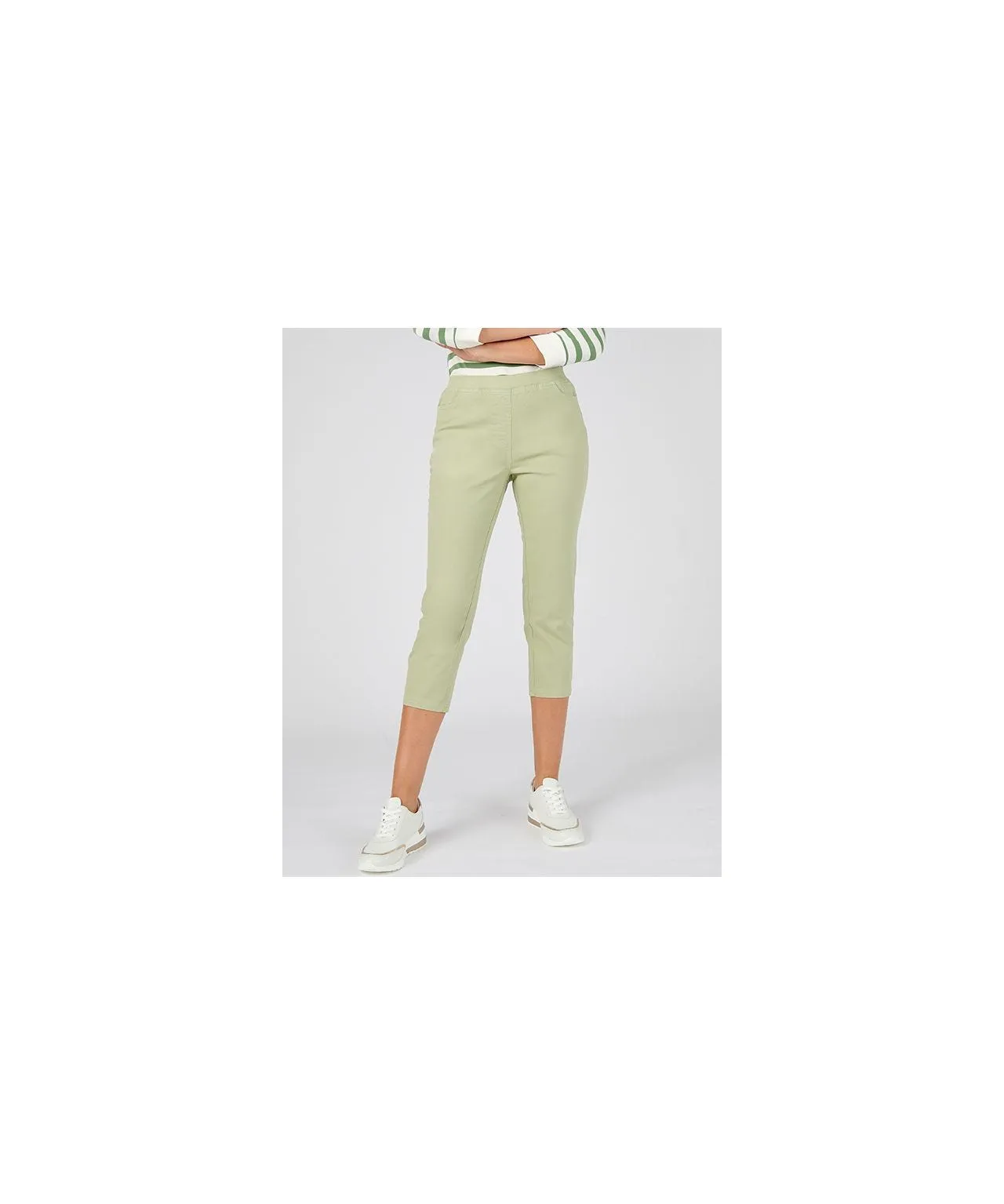 Cotton Rich Easy-Pull Cropped Pants