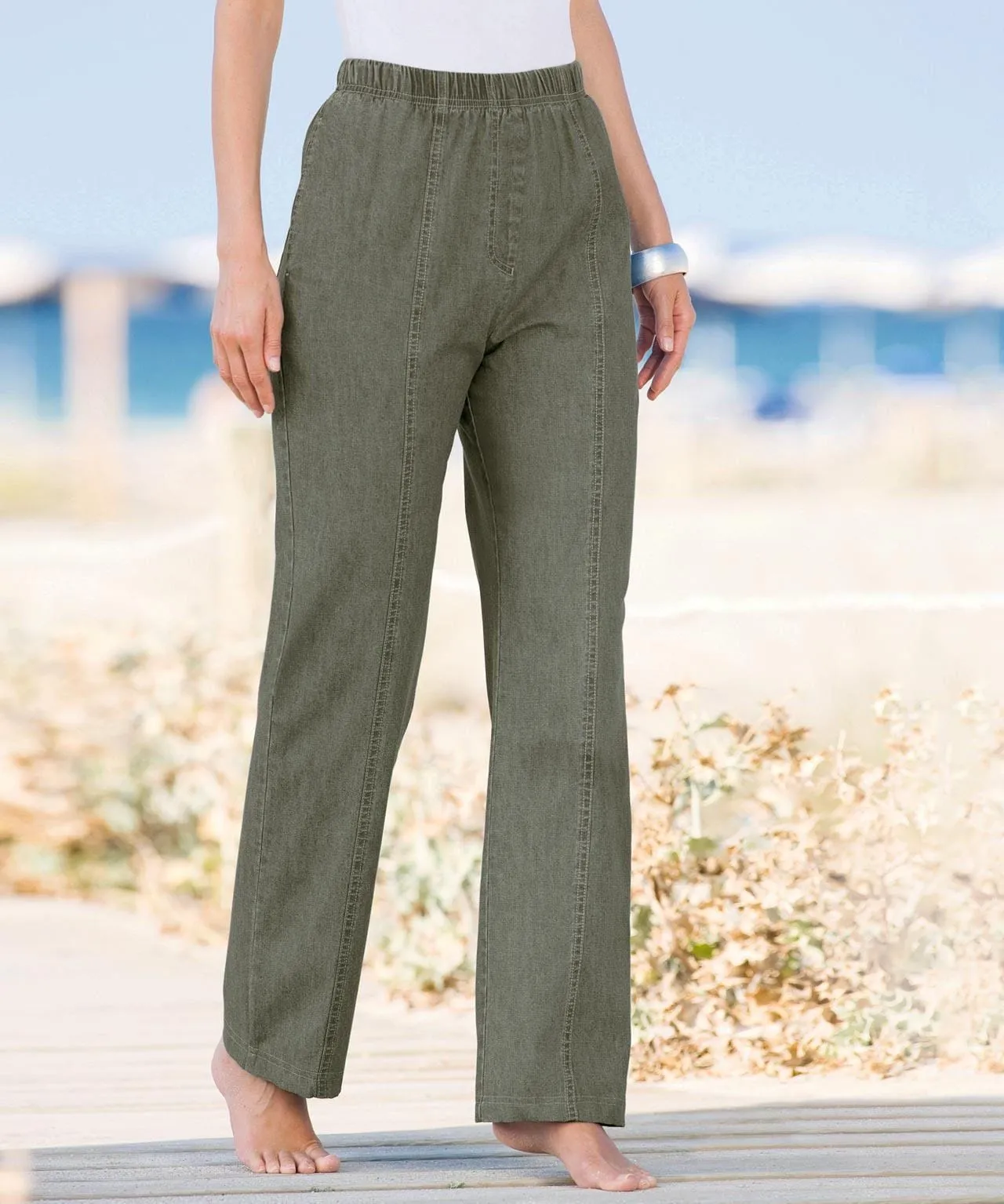 Casual Cotton Twill Trousers