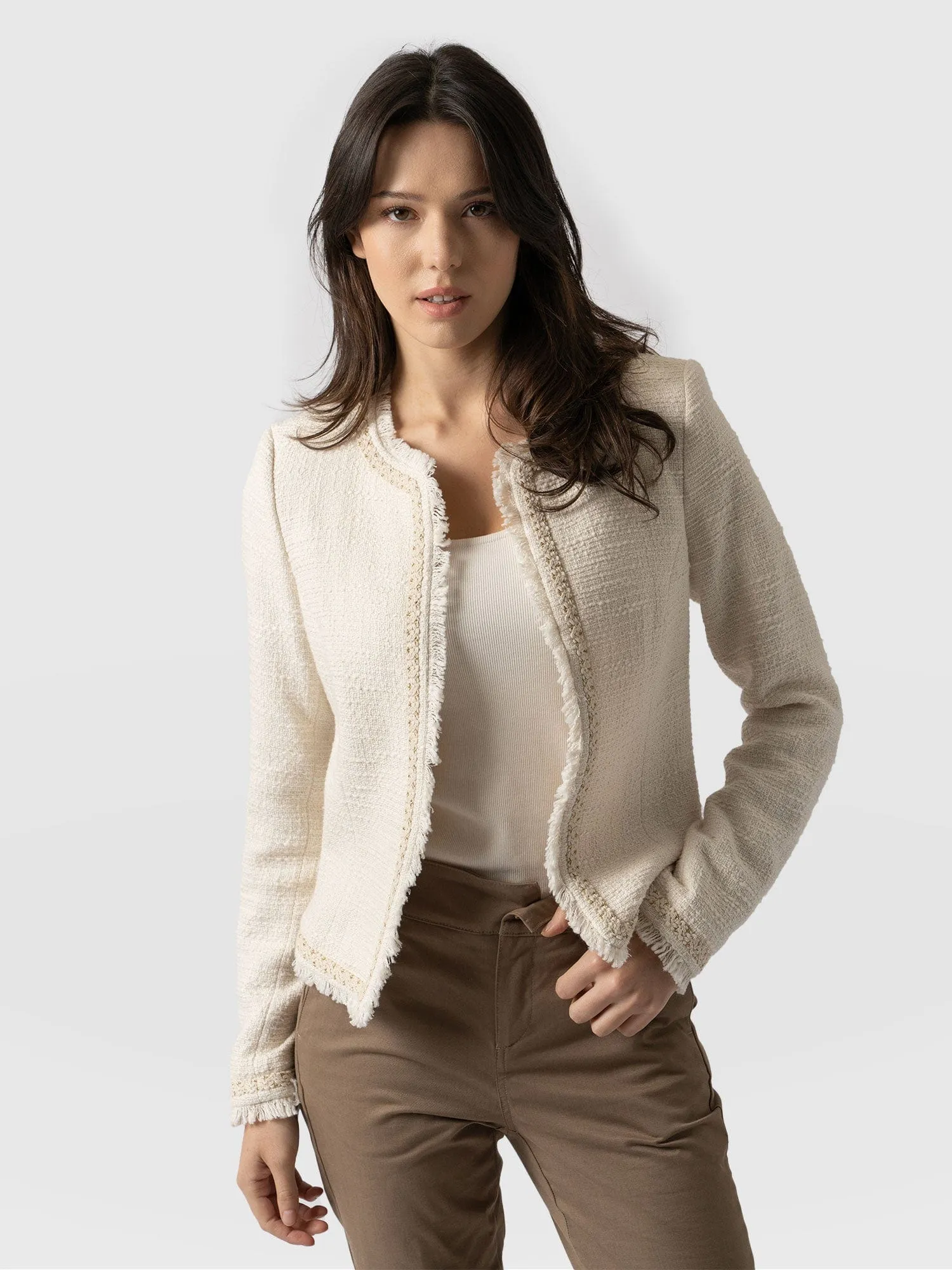 Cream Bouclé Rayner Jacket