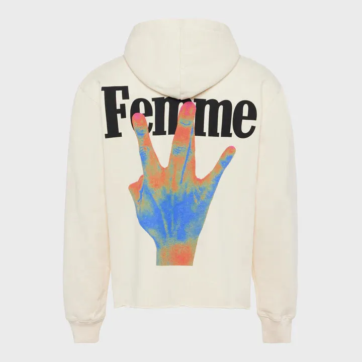 Cream Gender-Neutral Stylish Hoodie