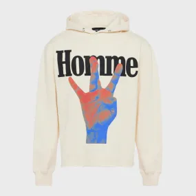 Cream Gender-Neutral Stylish Hoodie