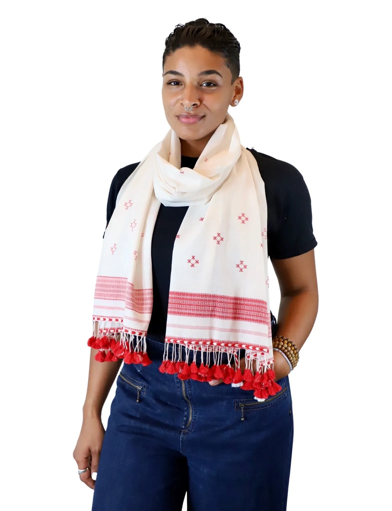 Crimson Kutch Scarf.