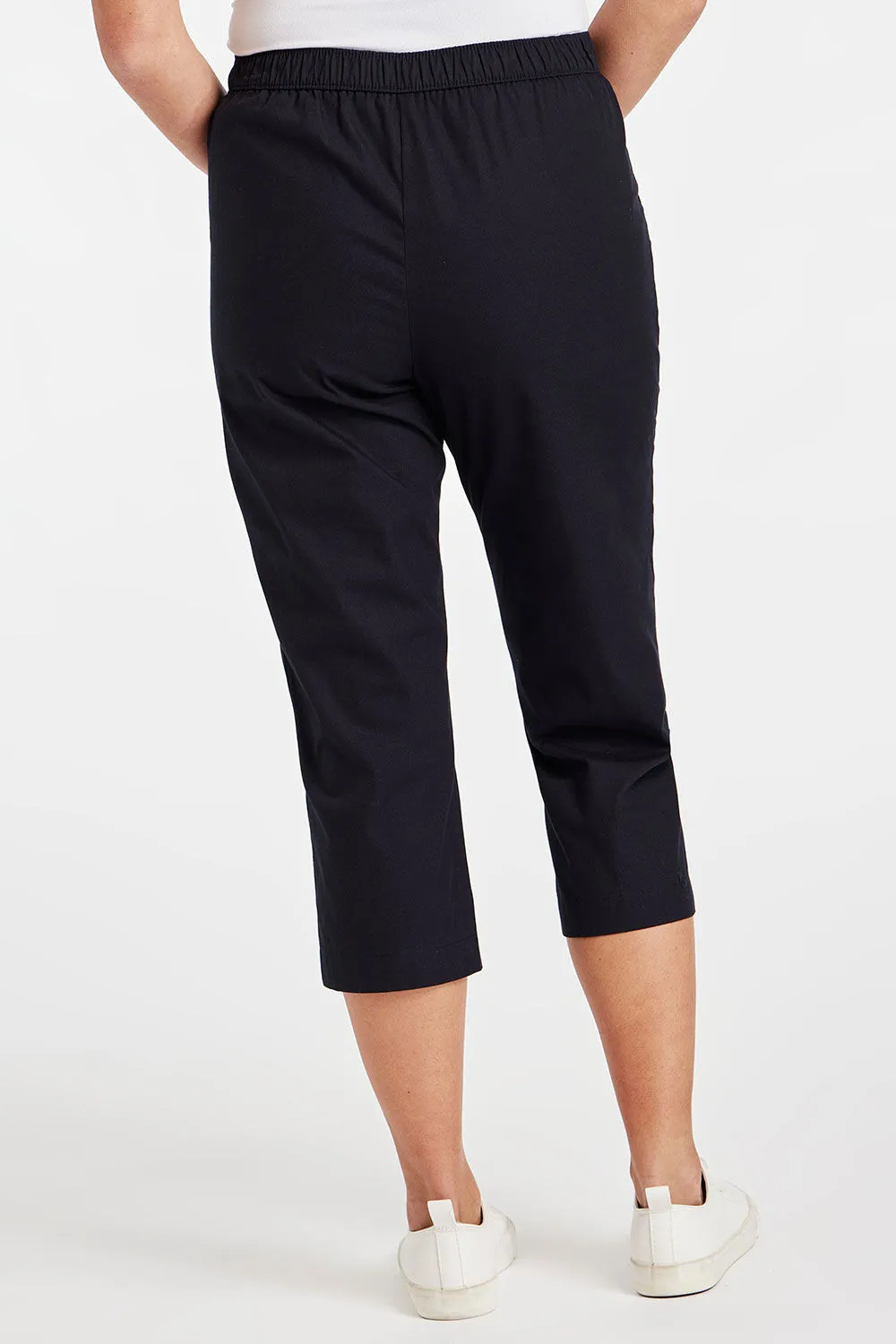 Cropped Elastic Trousers