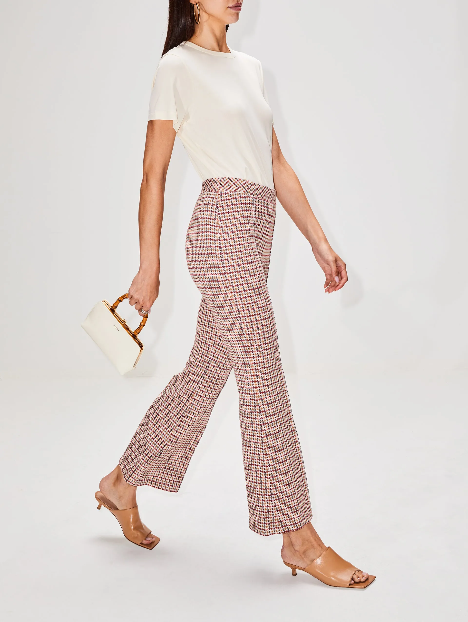 Cropped Flare Pull On Pants