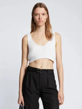 Ribbed Cropped Women's Sweater Top