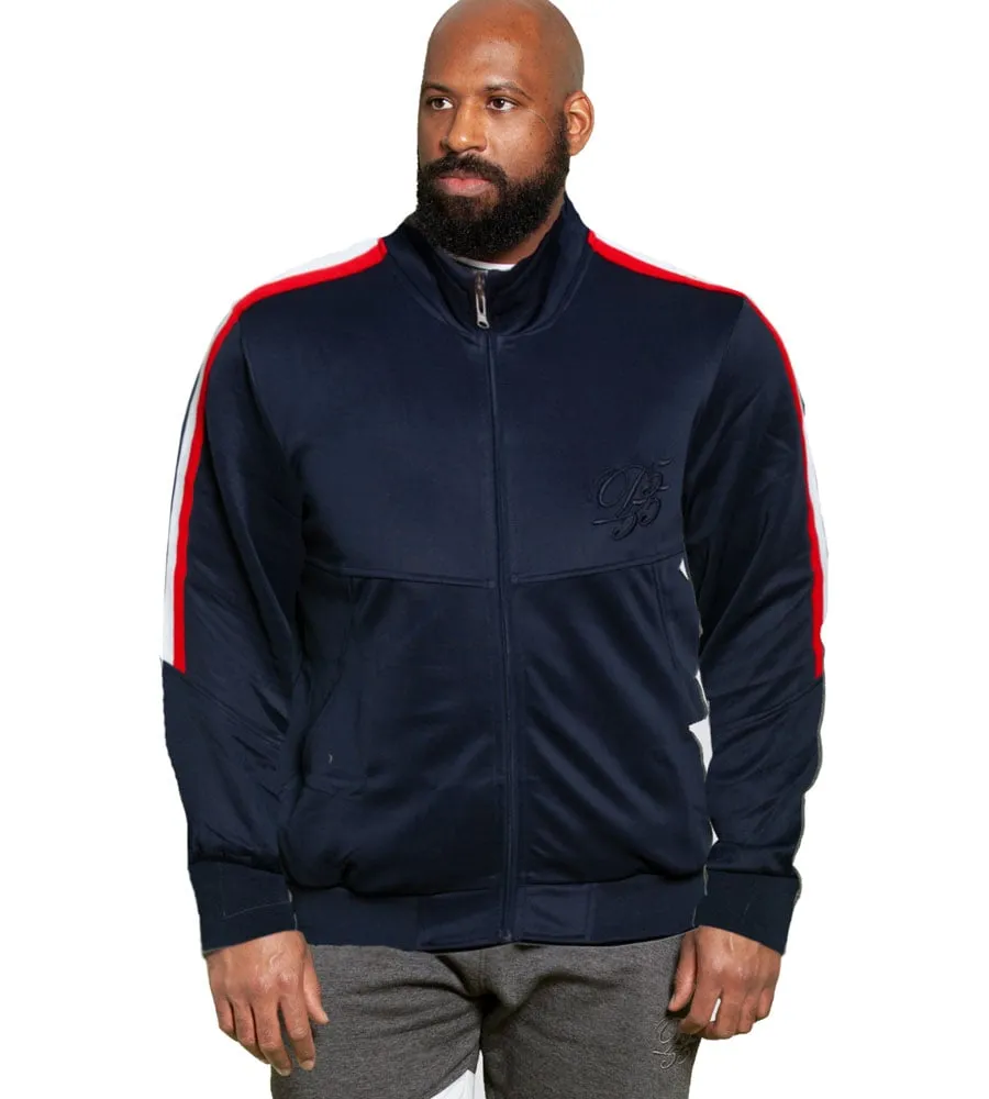 Big and Tall Men's Couture Zip Up Jacket With Taping Detail (BROOKES)