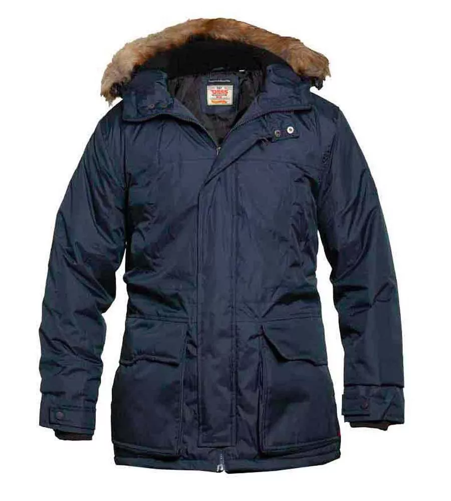 D555 Big Men's Parka Style Jacket With Detachable Fur Trim (LOVETT)