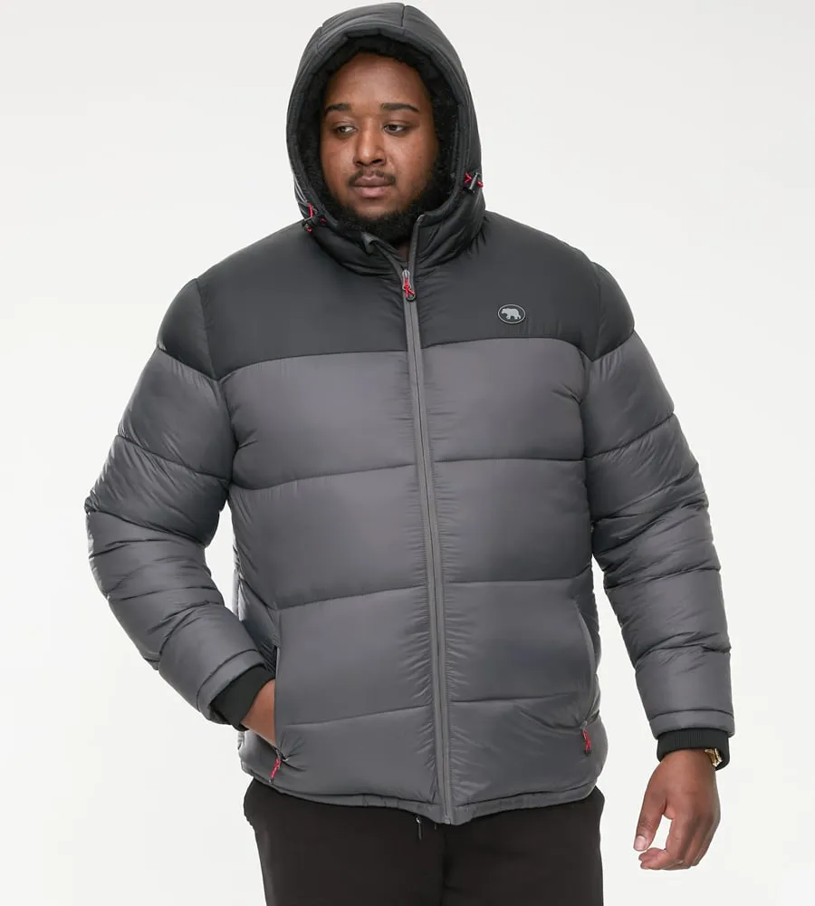 Big and Tall Men's Quilted Puffer Jacket With Full Sherpa Lining (WORRALL)