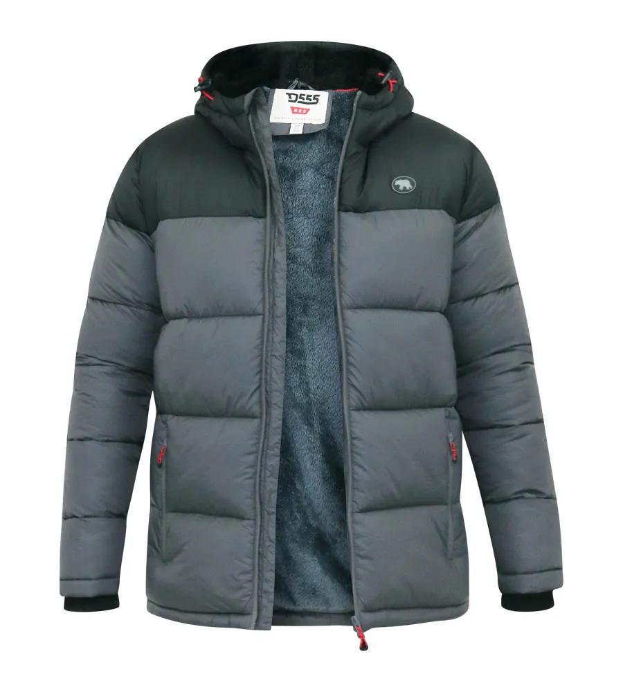 Big and Tall Men's Quilted Puffer Jacket With Full Sherpa Lining (WORRALL)