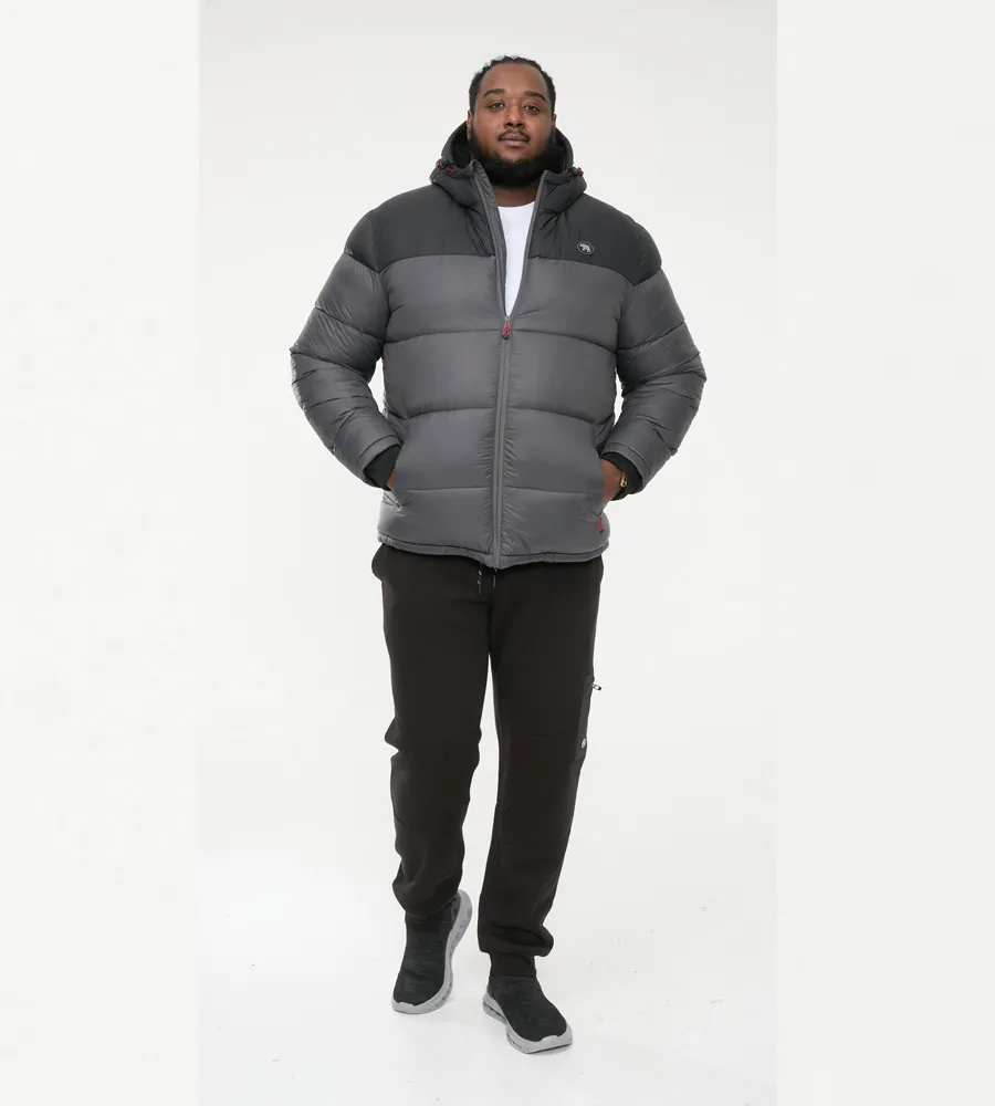 Big and Tall Men's Quilted Puffer Jacket With Full Sherpa Lining (WORRALL)