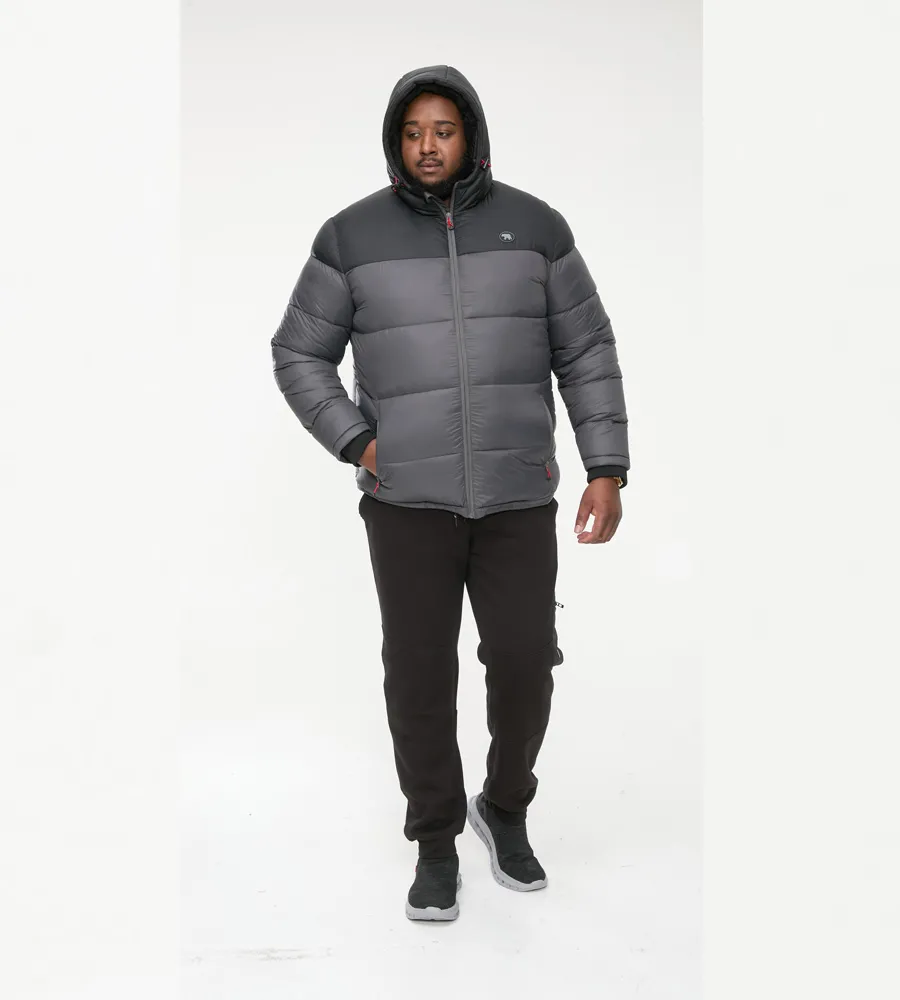 Big and Tall Men's Quilted Puffer Jacket With Full Sherpa Lining (WORRALL)