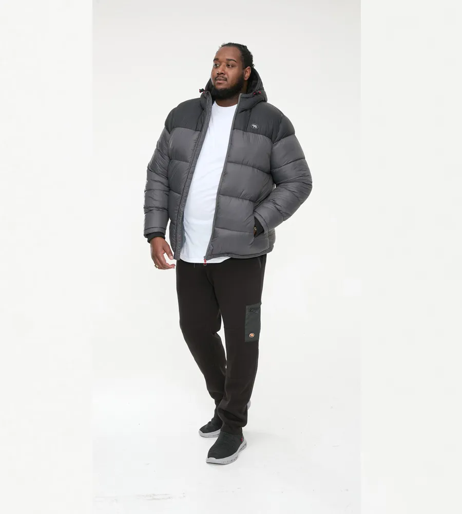 Big and Tall Men's Quilted Puffer Jacket With Full Sherpa Lining (WORRALL)