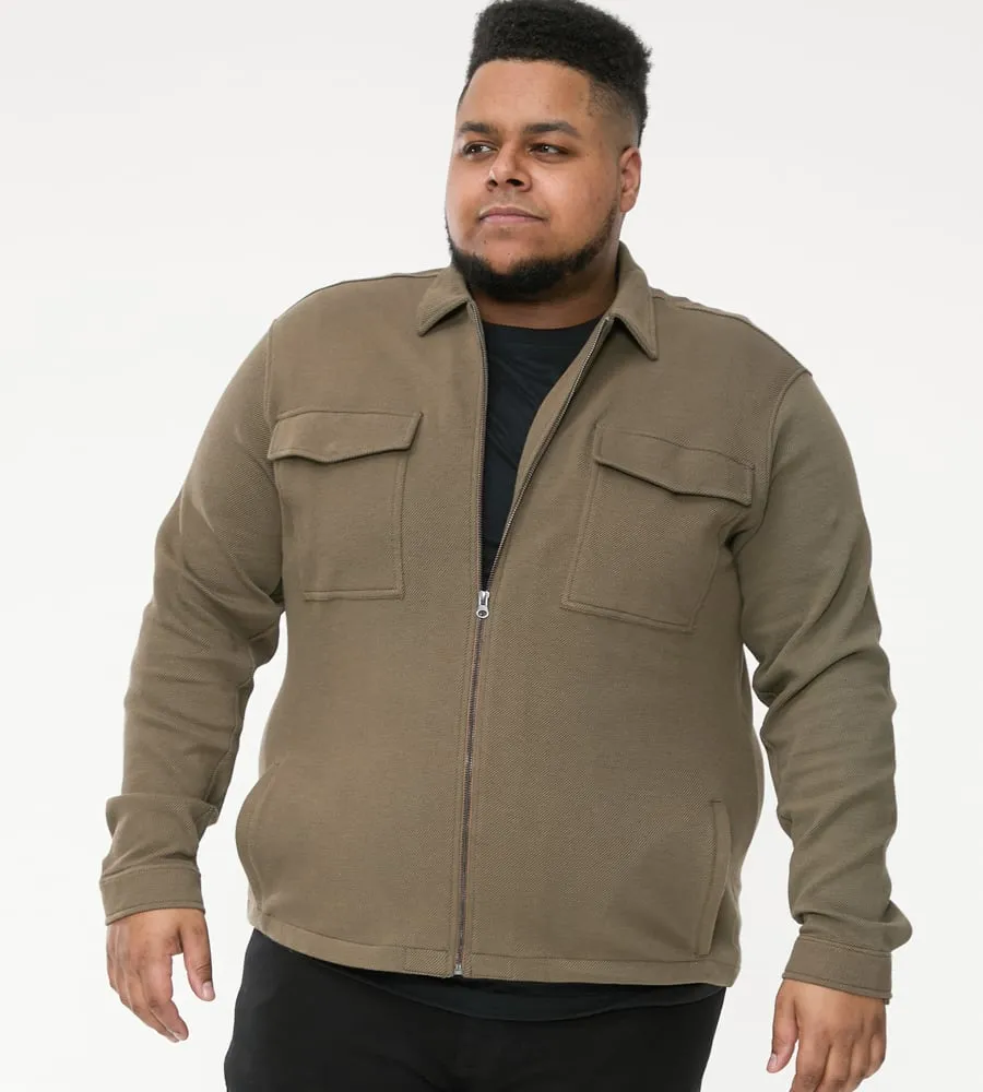 D555 Big Men's Stretch Jacket Zip Through With Patch Pockets (LODI)