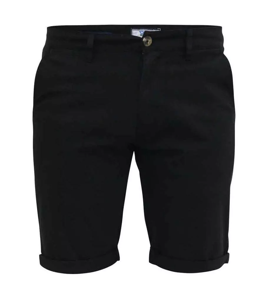 D555 Black Stretch Chino Shorts for Men (NELSON 2)