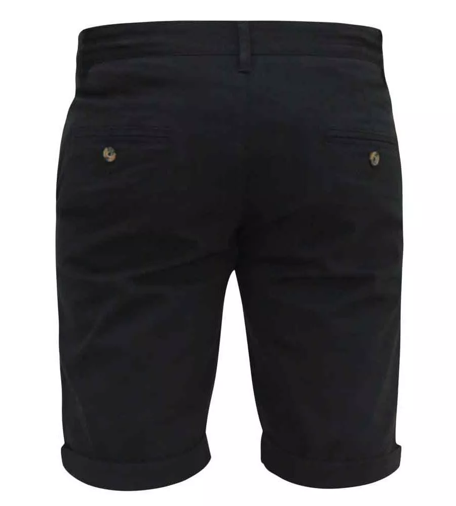 D555 Black Stretch Chino Shorts for Men (NELSON 2)