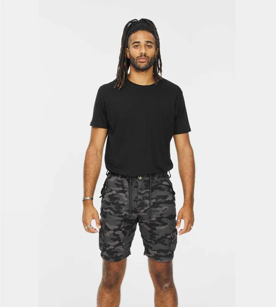 D555 Mens ZAVIER Camouflage Print Cargo Shorts