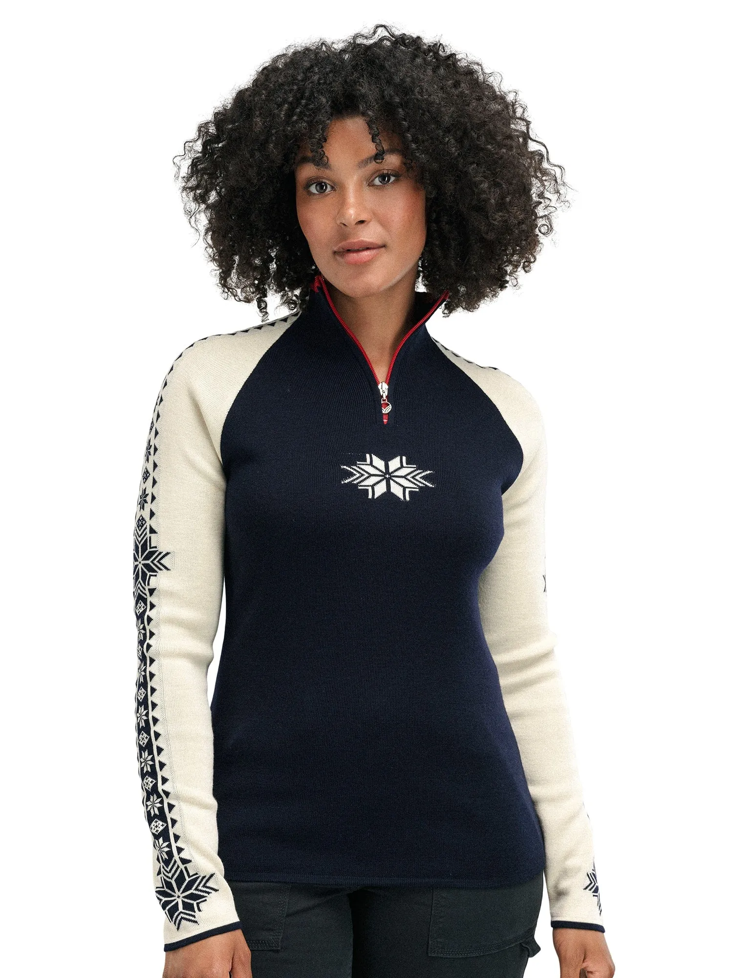 Dale of Norway Geilo Sweater Women Navy Off White Raspberry