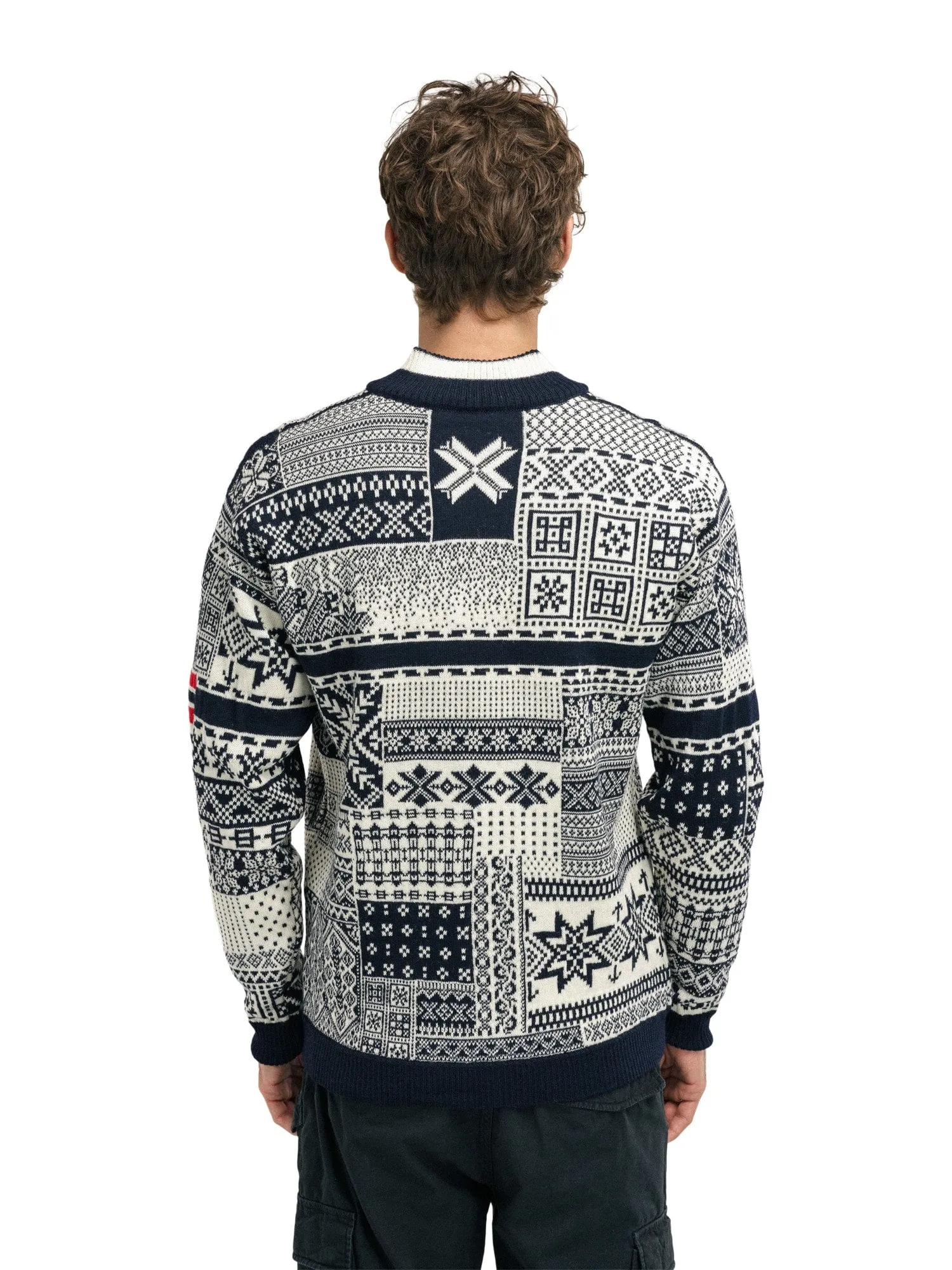 Dale of Norway Men's History Sweater in Navy/Off White