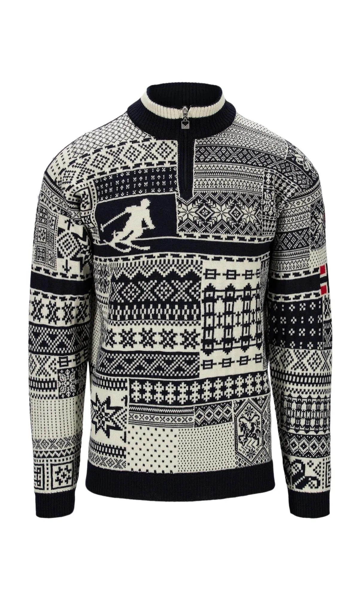 Dale of Norway Men's History Sweater in Navy/Off White