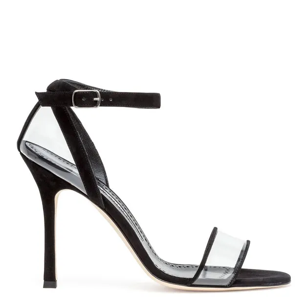 Dandolo black suede sandals by Manolo Blahnik