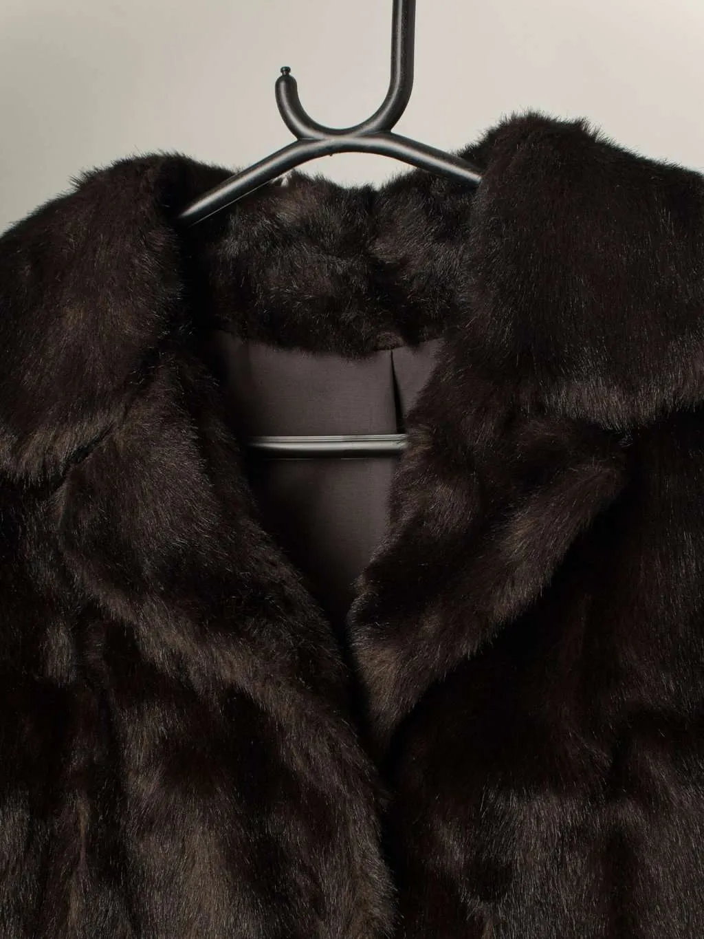 Dark Brown Box Fur Jacket - Medium