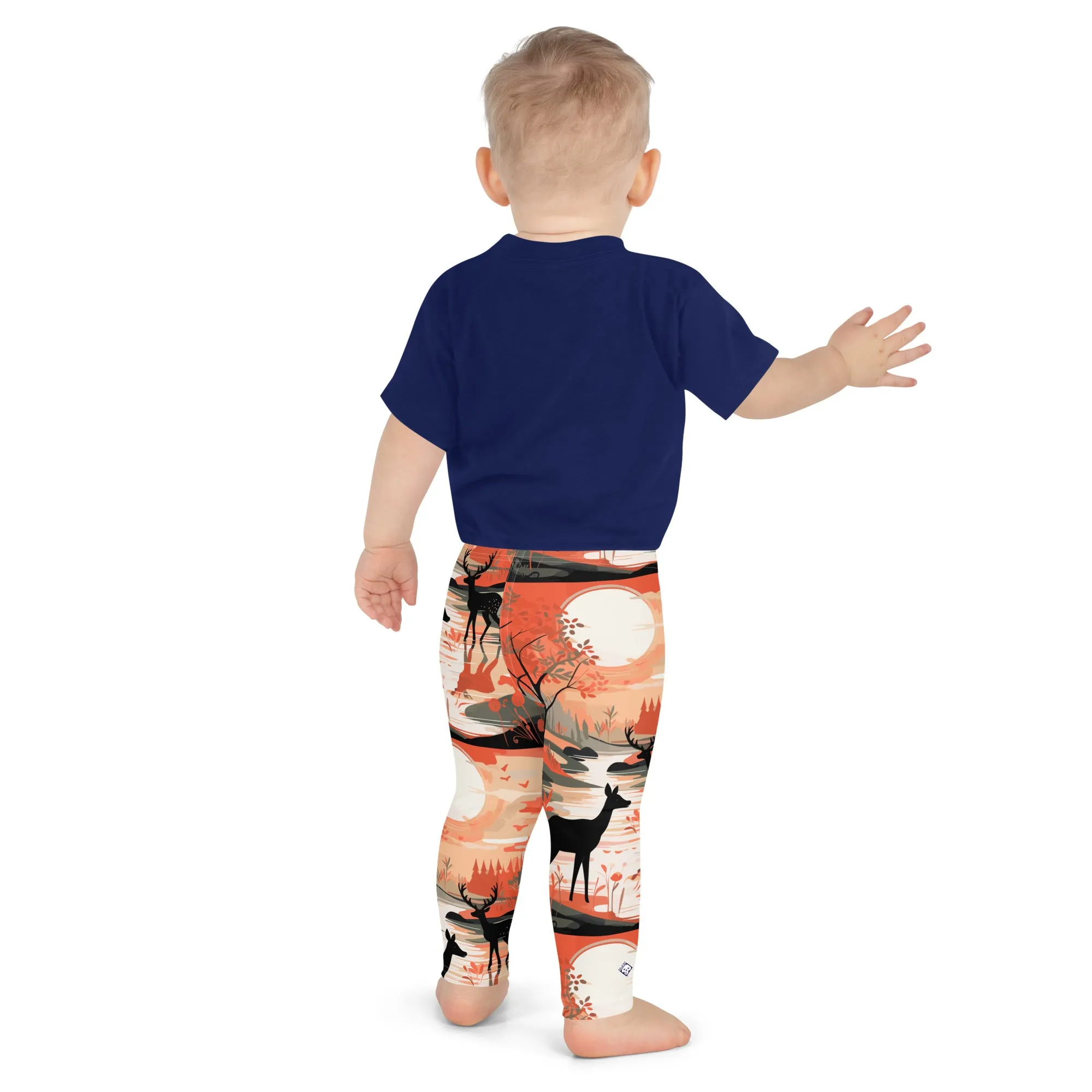 Deer Forest Boys' Athletic Leggings: Nature Inspired Active Wear.