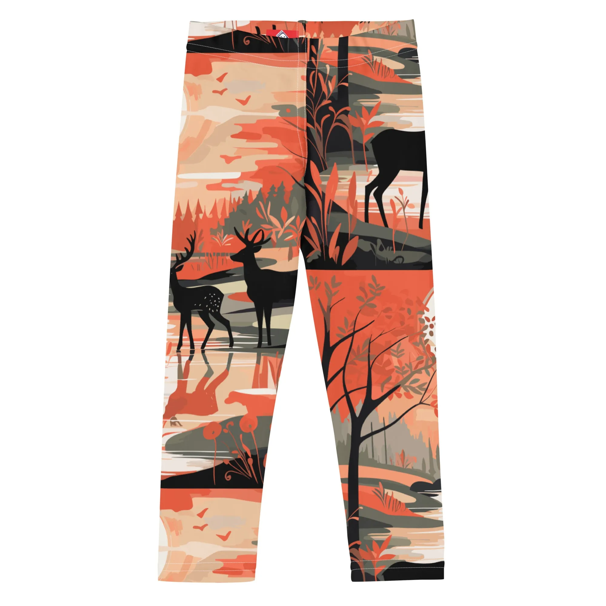 Deer Forest Boys' Athletic Leggings: Nature Inspired Active Wear.