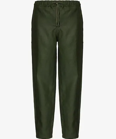 Derek Rose Mens Green Sydney 1 Linen Trousers