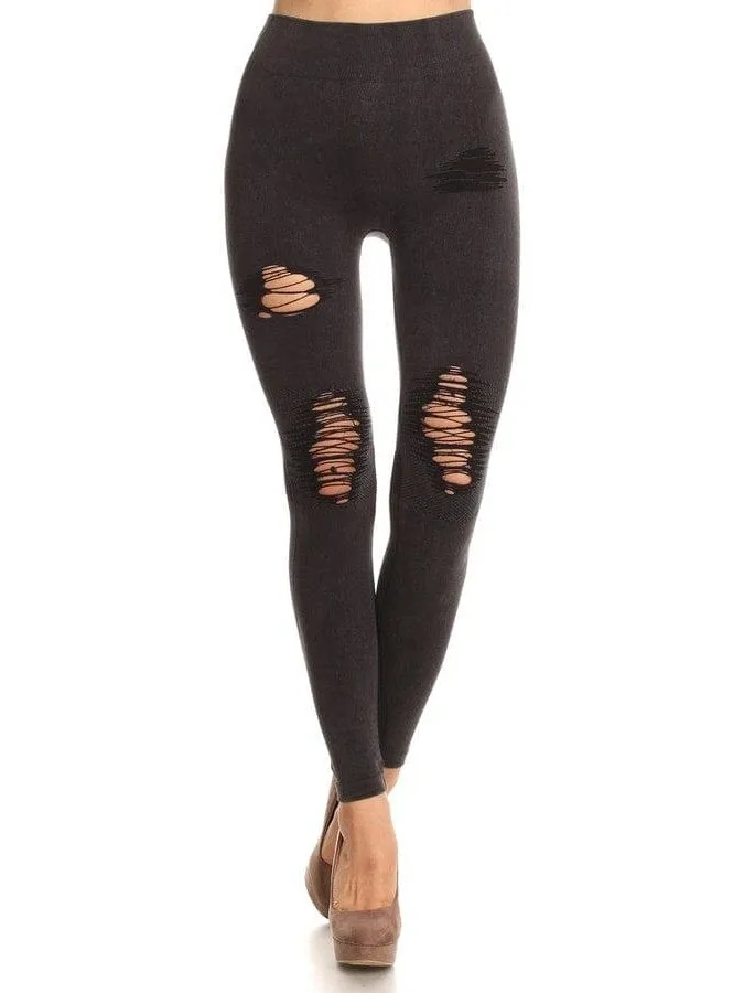 Distressed High Waisted Leggings