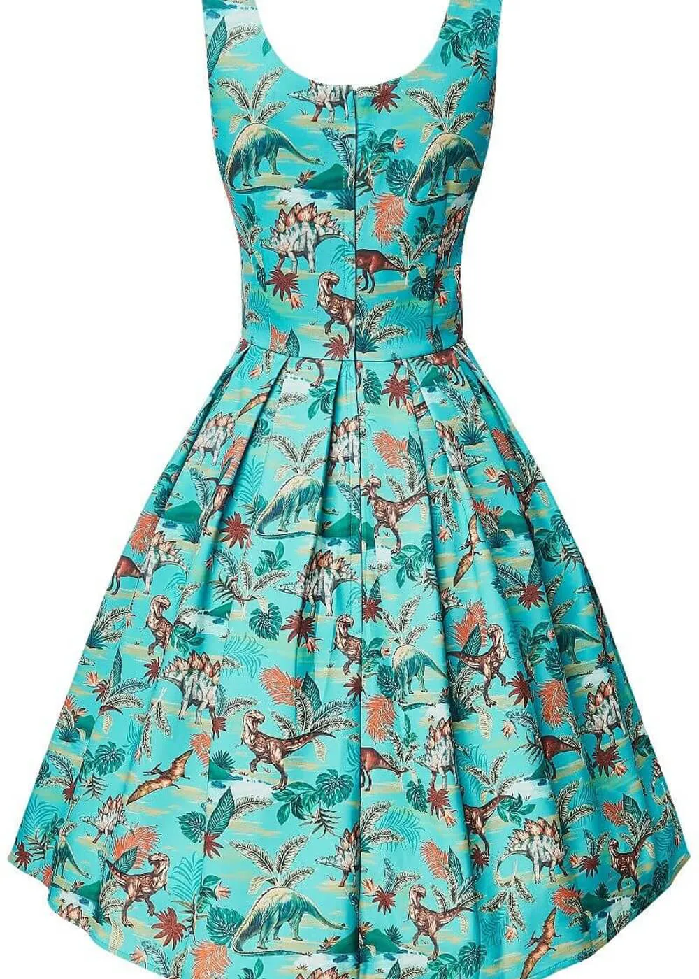 Green Dolly & Dotty 50s Swing Dress Amanda Dinosaur