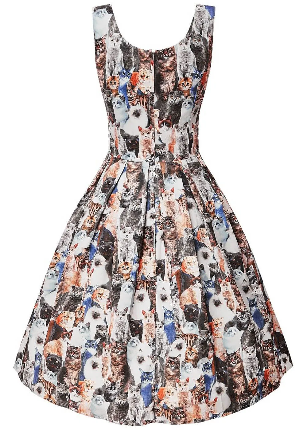 Vintage Cat Print Swing Dress by Dolly & Dotty