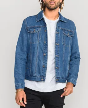 Stonewash Blue Denim Western Trucker Jacket Duke