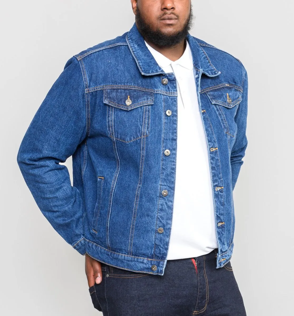 Stonewash Blue Denim Western Trucker Jacket Duke