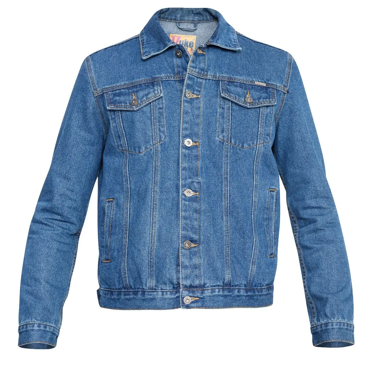 Stonewash Blue Denim Western Trucker Jacket Duke