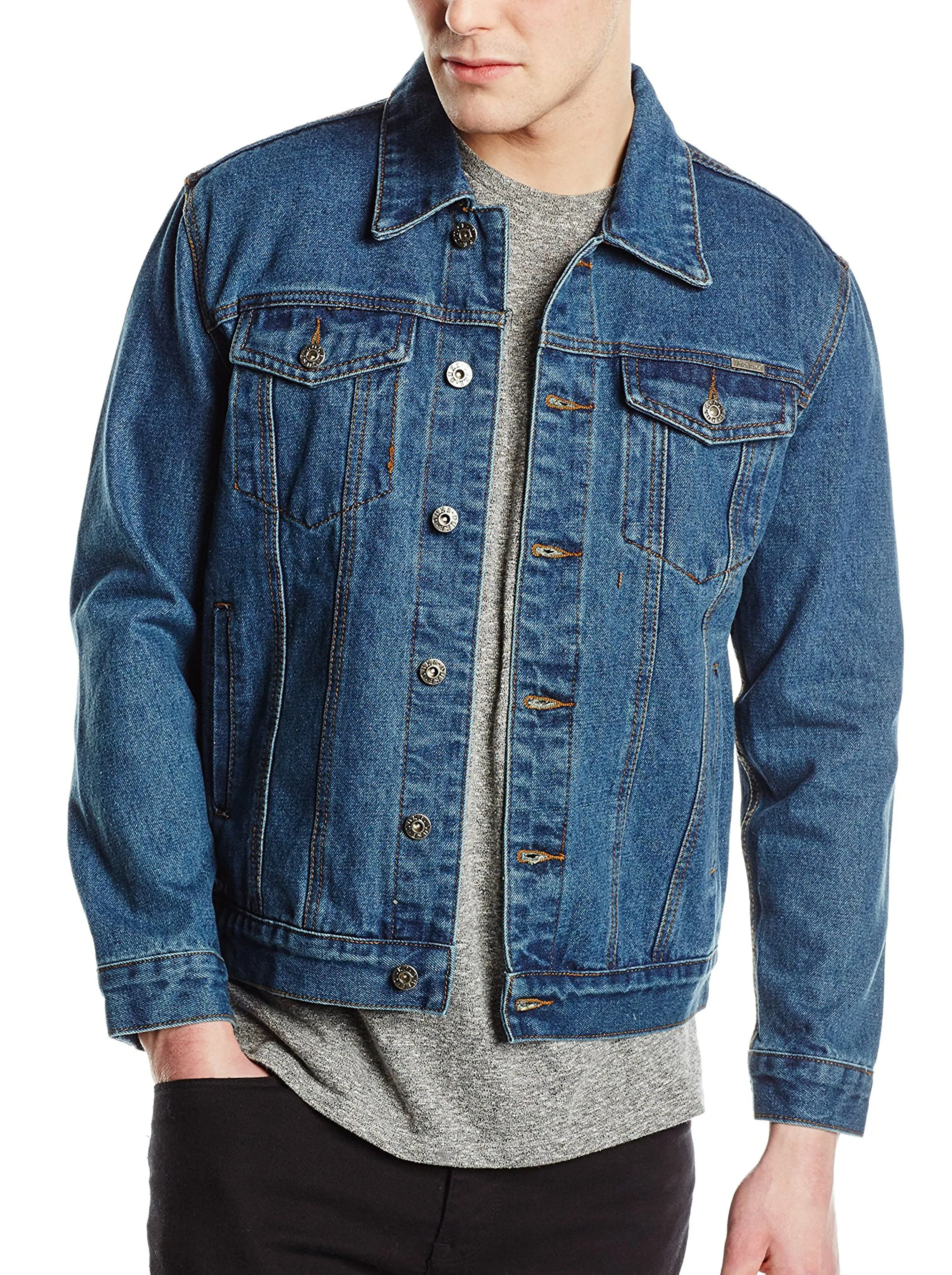 Stonewash Blue Denim Western Trucker Jacket Duke