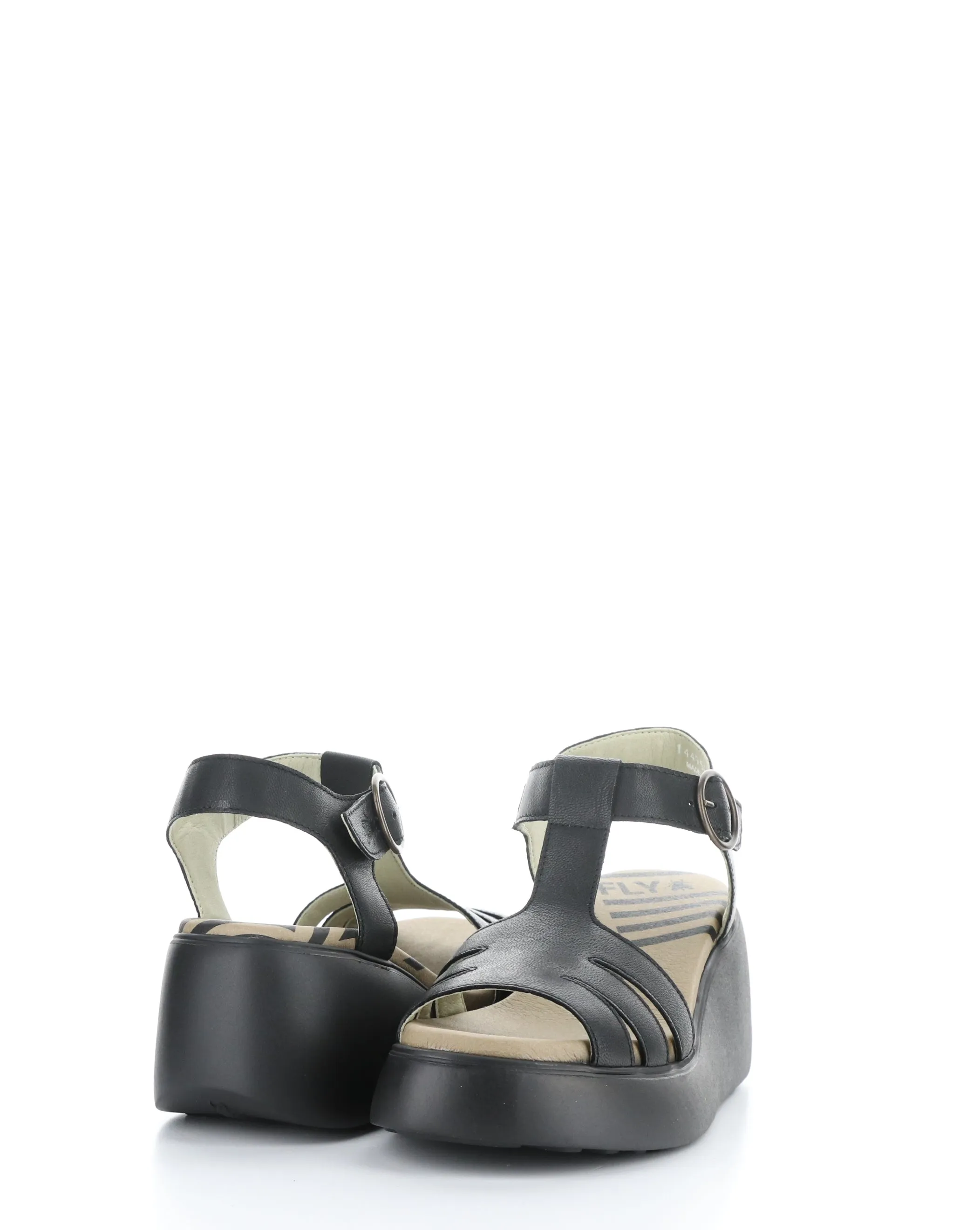 DUMA955FLY 000 BLACK Women's Round Toe Sandals