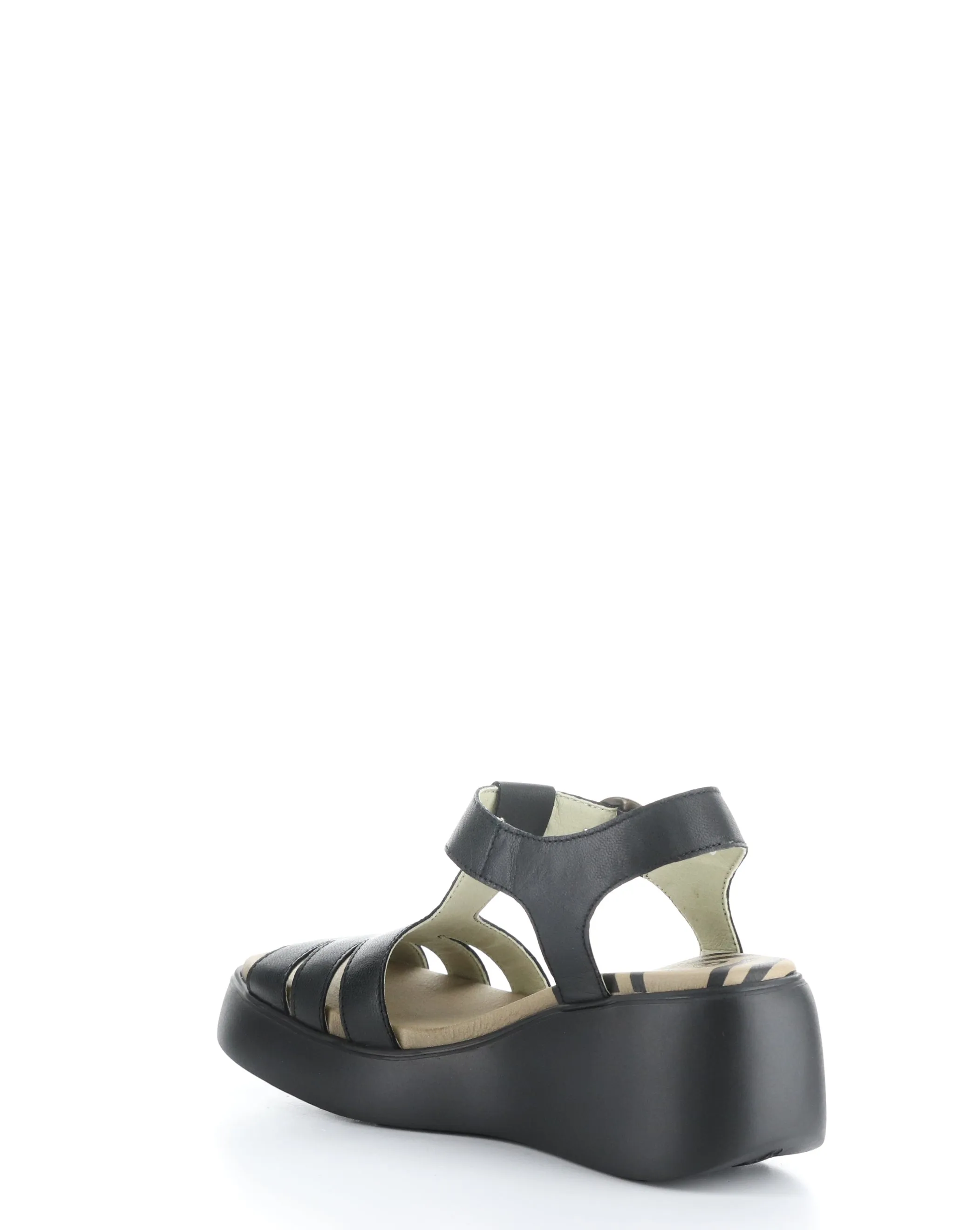 DUMA955FLY 000 BLACK Women's Round Toe Sandals