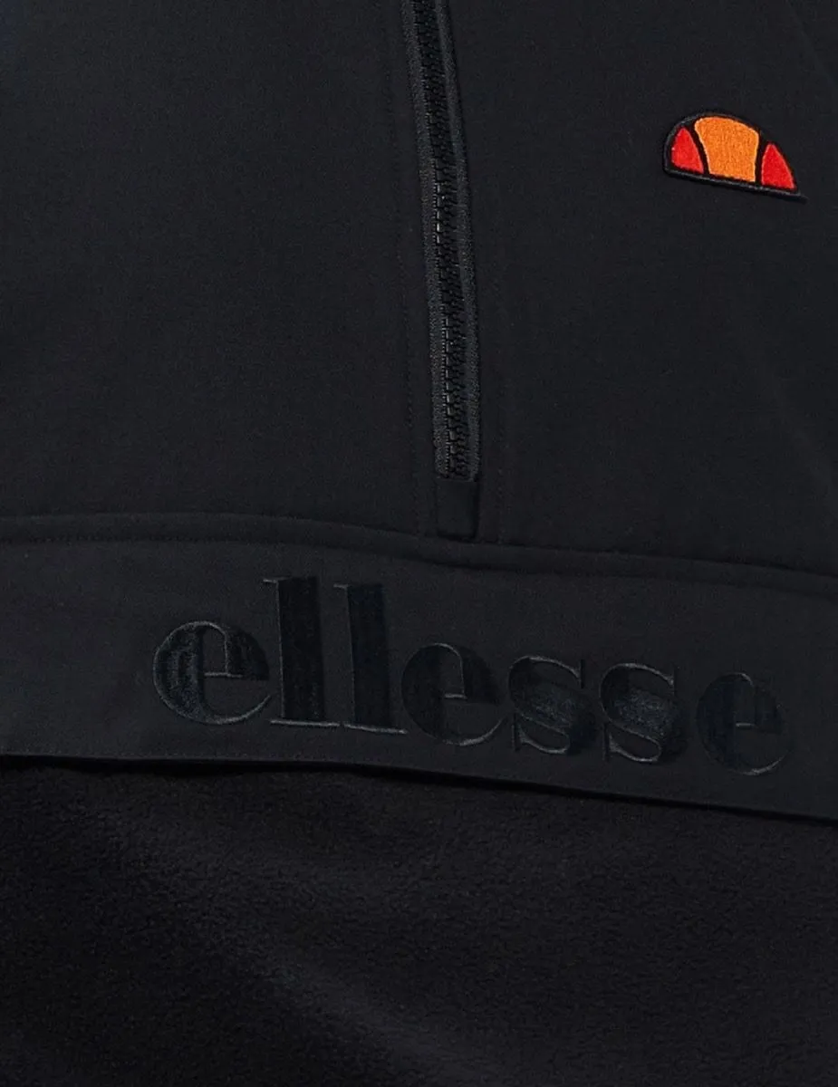 Black Ellesse Freccia Overhead Anorak Jacket